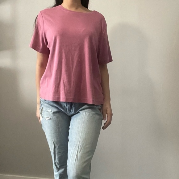 🌸  Vintage Sears Tradition Woman’s Pink T-Shirt - Size 1X (18W) 🌷 - Picture 3 of 10